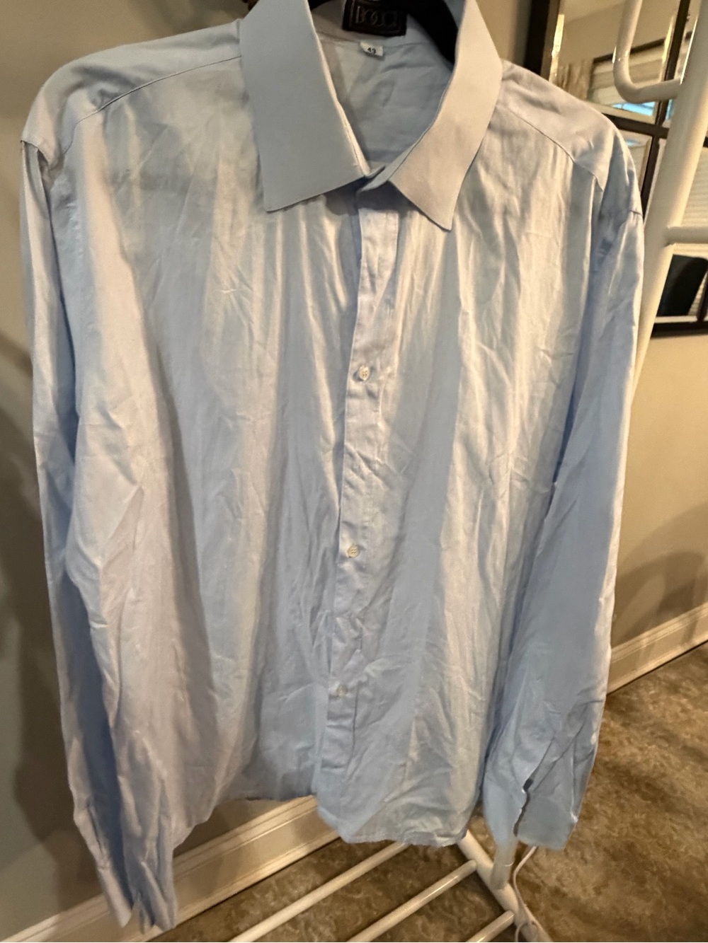 Bocci  Light Blue Men's Dress Shirt - Point Collar XL/43